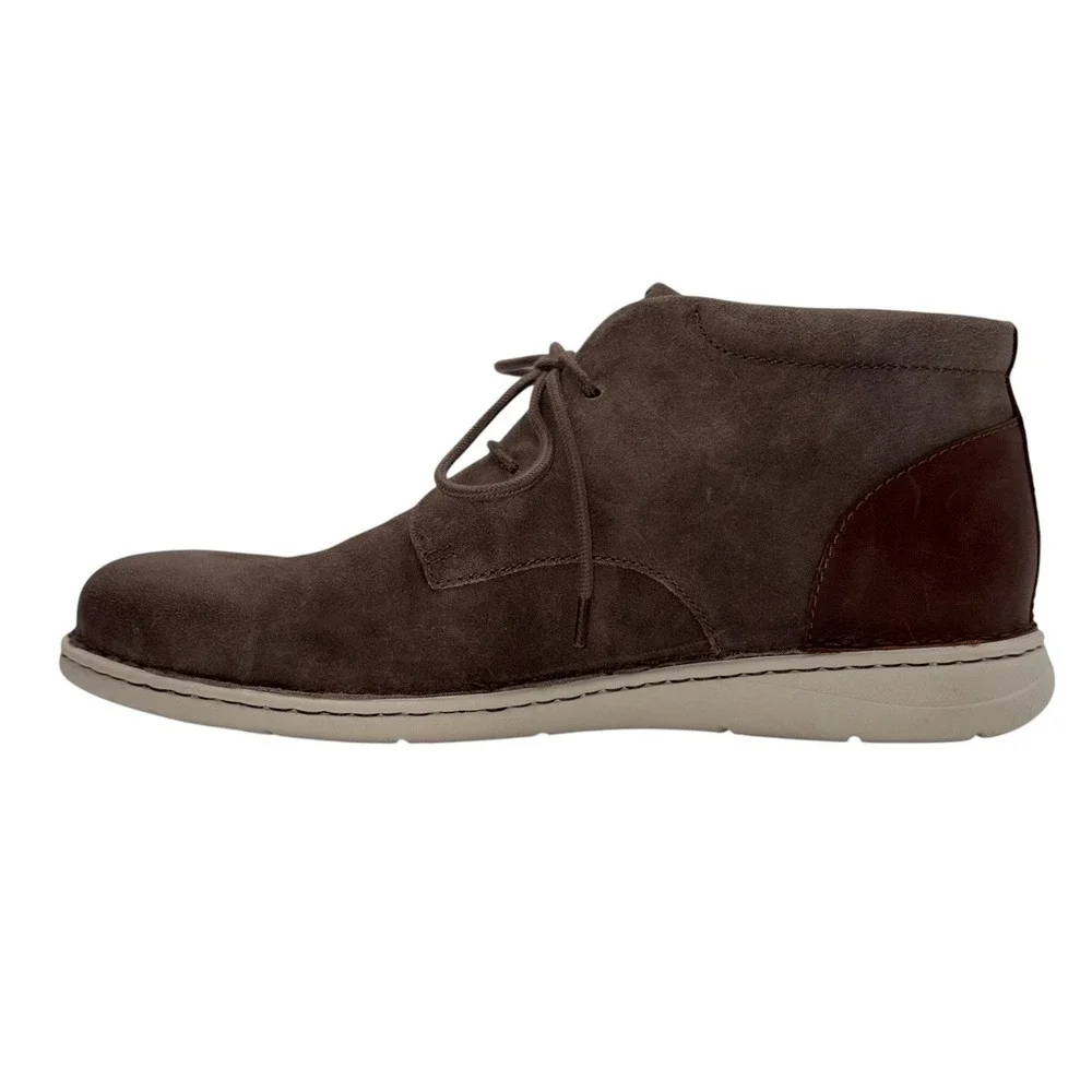 Born Theo Leather Suede Chukka Boots Mens 13 Taupe Brown Lightweight Lace Up NWT